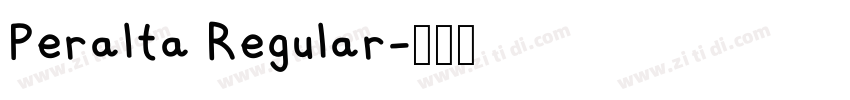 Peralta Regular字体转换